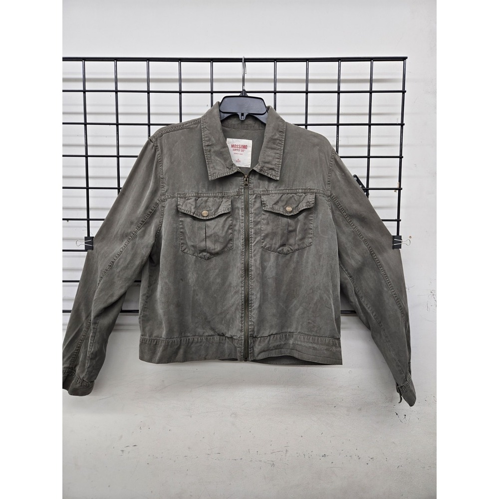 Mossimo Supply Co Women's Olive Green Light Weight Utility Jacket Size XL